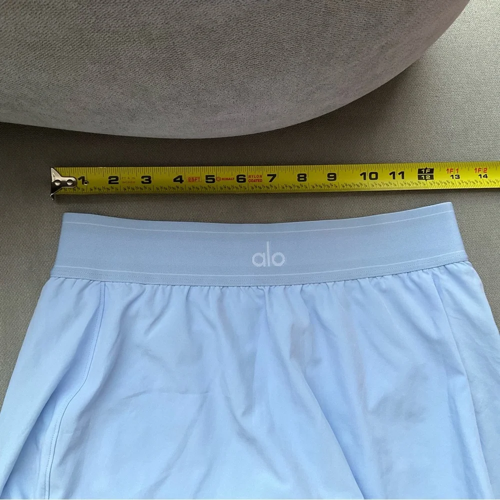 Alo Yoga Match Point Tennis Skirt Seashell Blue S